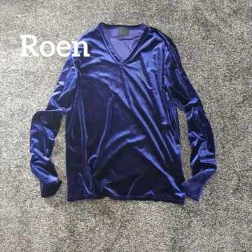 Roen 시맨틱 디자인 티셔츠 벨로아 롱 T 스컬 해골