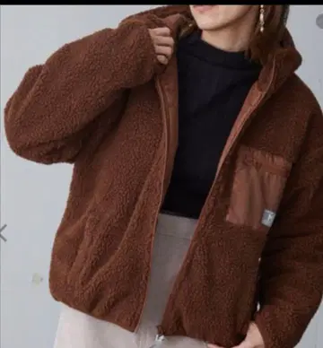 MEI 메이 별주 보아 플리스 모카 블루종