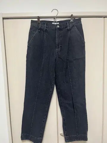 GREYSCALE PIN TUCK DENIM TROUSERS Loope