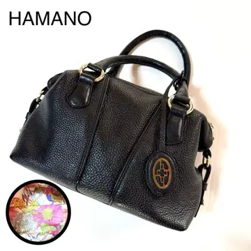 HAMANO 하마노 가죽공예 피오레 미니 보스턴 백 블랙 리버티