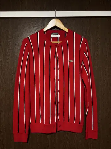 LACOSTE 스트라이프 가디건 36
