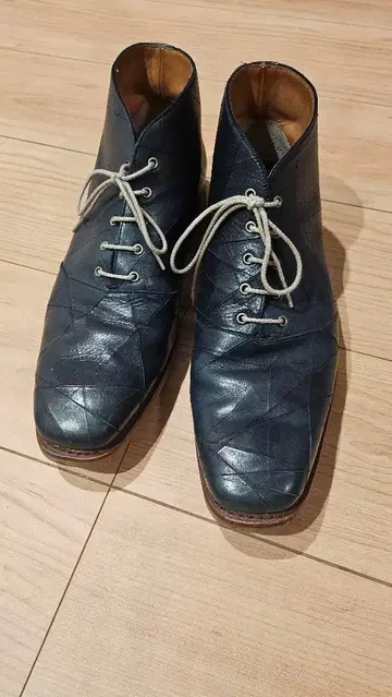 F-500 다크 블루 가죽 드레스 슈즈 25.5cm