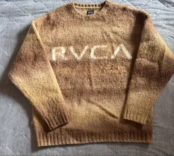 RVCA 로고 니트 스웨터 베이지 M