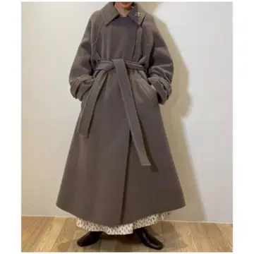 SNIDEL 롱 코트 / 스탠칼라 리버 코트