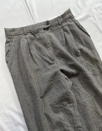 [ 최종 가격 인하 ] 울 슬랙스 하운드투스 와이드 팬츠 투 턱 슬랙스