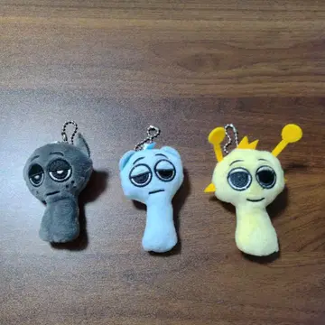 스플랜키 봉제 인형 키링 사이먼 스카이 그레이 3세트