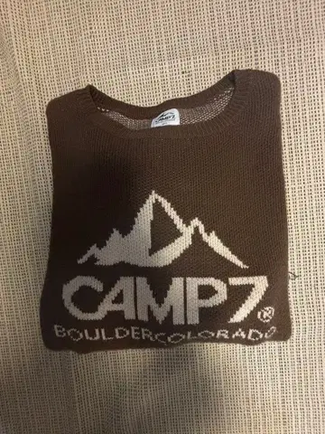 CAMP7 브라운 니트 스웨터 긴팔
