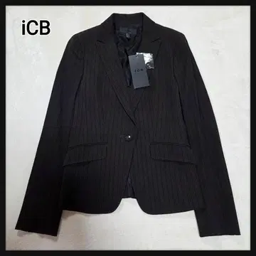 [택 포함 새상품] iCB 테일러드 자켓 블랙 스트라이프 9호