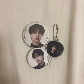 INI 오자키 타쿠미 XQUARE 캔뱃지 세트