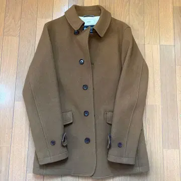 SHIPS 브라운 피 코트 100% 울 M 사이즈