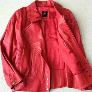 레어 BIBA 램 가죽 라이더 레드 빨간색 XL 상당 이탈리아