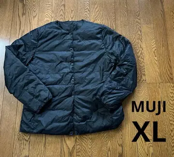 무인양품 포켓터블 다운 노카라 블루종 이너 다운 XL 사이즈