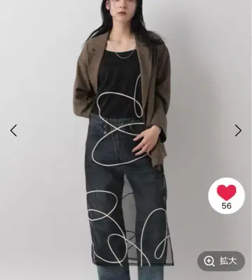 택 포함 새상품! LOWRYS FARM 자수 시어 원피스
