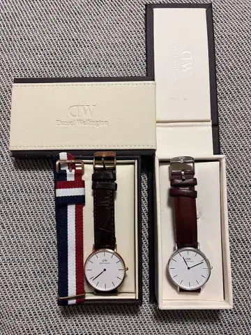 Daniel Wellington DW 클래식 손목시계 2개 세트