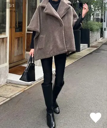 고베 레터스 보아 케이프 코트 보아 판초