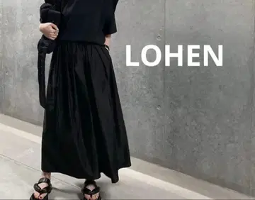 택 포함 새상품! LOHEN 재판매 스커트 팬츠 블랙 로헨 스커트 팬츠