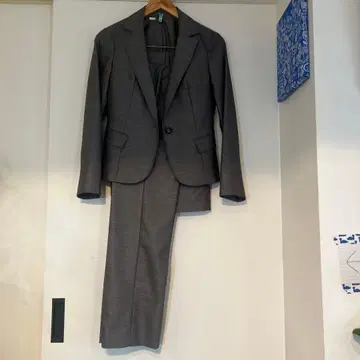 그레이 비즈니스 팬츠 수트 타이츠 스커트 포함