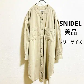 [새상품급] SNIDEL 스나이델 긴팔 원피스 셔츠 아이보리 프리