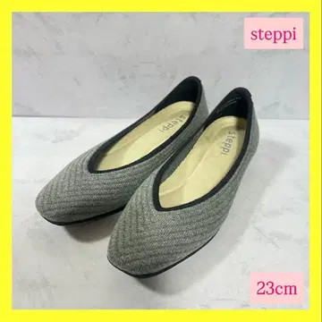 새상품급 steppi 울 혼방 스퀘어 펌프스 플랫슈즈 23cm