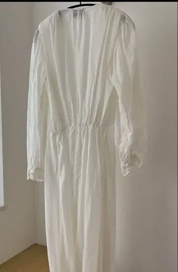 포르테 포르테 실크 면 화이트 드레스 롱 원피스