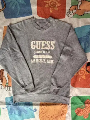 GUESS 발포 프린트 made in usa 90s 빈티지 맨투맨