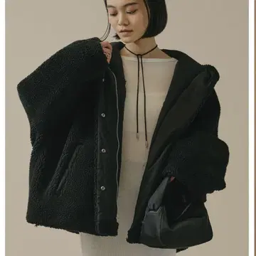 리버서블 보아 블루종 개럴개런트 블랙