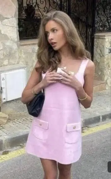 [ 새상품 ] ZARA 핑크 미니 원피스 S