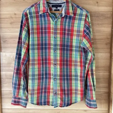 타미힐피거 긴팔 셔츠 체크 긴팔 면 100% NY 멀티 컬러