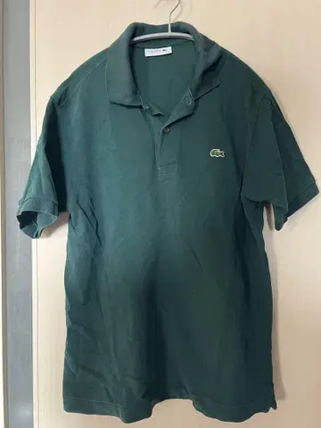 LACOSTE 다크 그린 피케 셔츠 사이즈 4