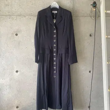 MOHAN 네이비 롱 코트 롱 원피스