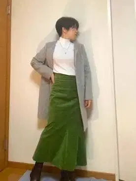 CLANE 코듀로이 머메이드 롱 스커트 클라네