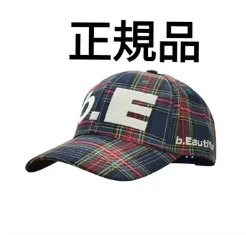 새상품 beautiful b.E Hat Blue Plaid White