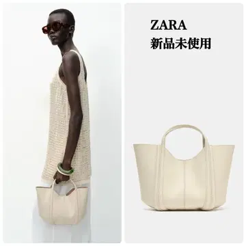 완판템 ZARA 스티치 미니 시티백 택 포함 새상품 에크루