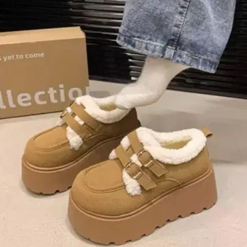 더블 벨트 통굽 어그 부츠