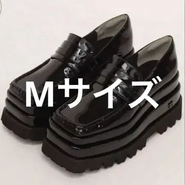 Darich 에나멜 플랫폼 로퍼 블랙 M