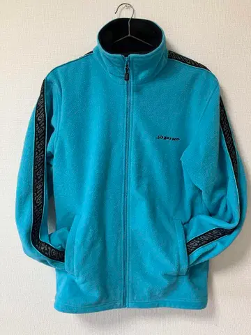 piko 90's 테이프 로고 가슴 자수 지퍼 플리스 자켓 색스 M