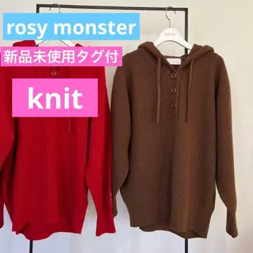 rosy monster 택 포함 미사용 새상품 니트 후디