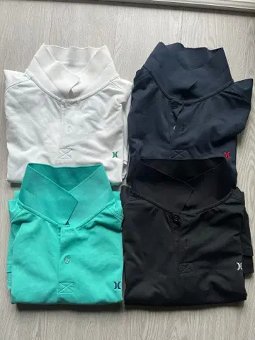 Hurley 피케 셔츠 세트 L 사이즈 4개 세트