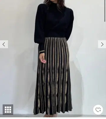 [미사용 새상품] 라그나문 라메 디자인 니트 원피스
