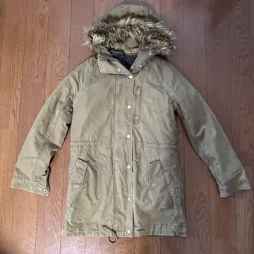 GAP 카키 후드 부착 모즈 코트 XS