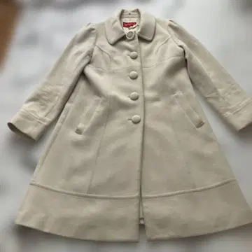 apuweiser riche 아이보리 A라인 롱 코트