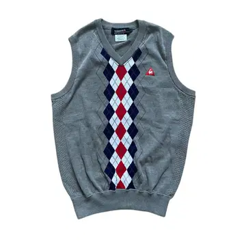Leqocsportif 니트 베스트 아가일 남성용
