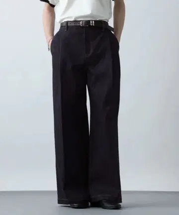 HARE 와이드 데님 슬랙스 팬츠