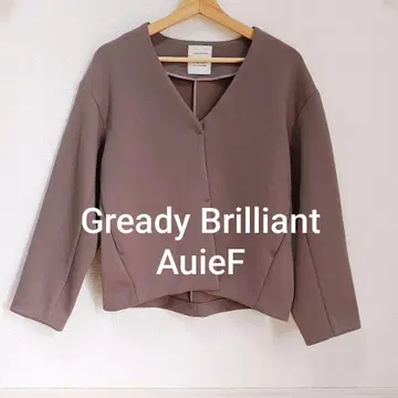 [ 새상품급 ] 그레디 브릴리언트 AuieF 종이 니트 노카라 블루종