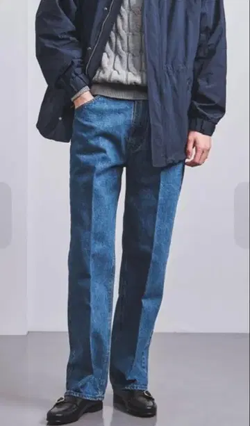 UNITED ARROWS 로데오 스트레이트 데님 라이트 블루 L 사이즈