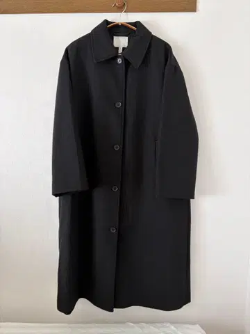 미사용 새상품 H&M 블랙 울 블렌드 맥시 코트 S