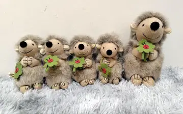 고슴도치 봉제 인형 5개 세트