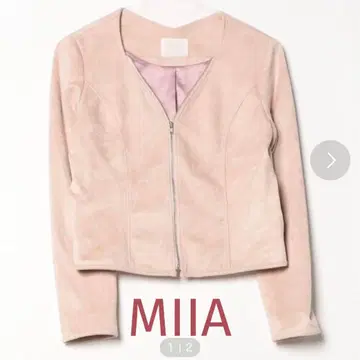 MIIA 지퍼 업 블루종 노카라 자켓
