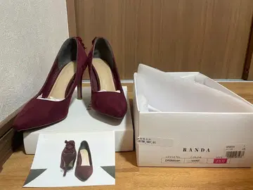 거의 새상품 RANDA 와인 하이힐 23.0