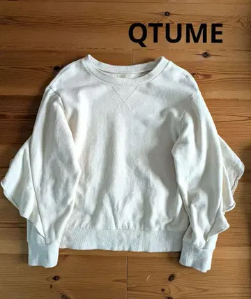 QTUME 쿠츄무 소매 프릴 맨투맨 풀오버